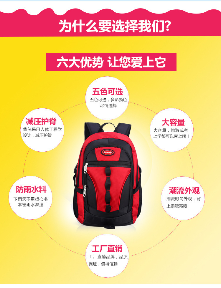 醇龙尼龙运动双肩背包 大容量双肩旅行背包 外出旅行休闲双肩背包醇龙箱包--专业生产箱包18年